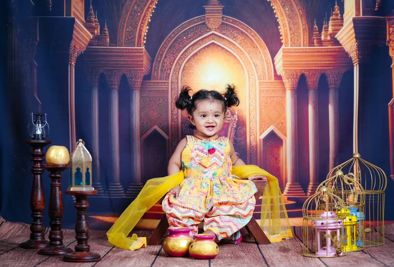 Royal palace themed baby milestone