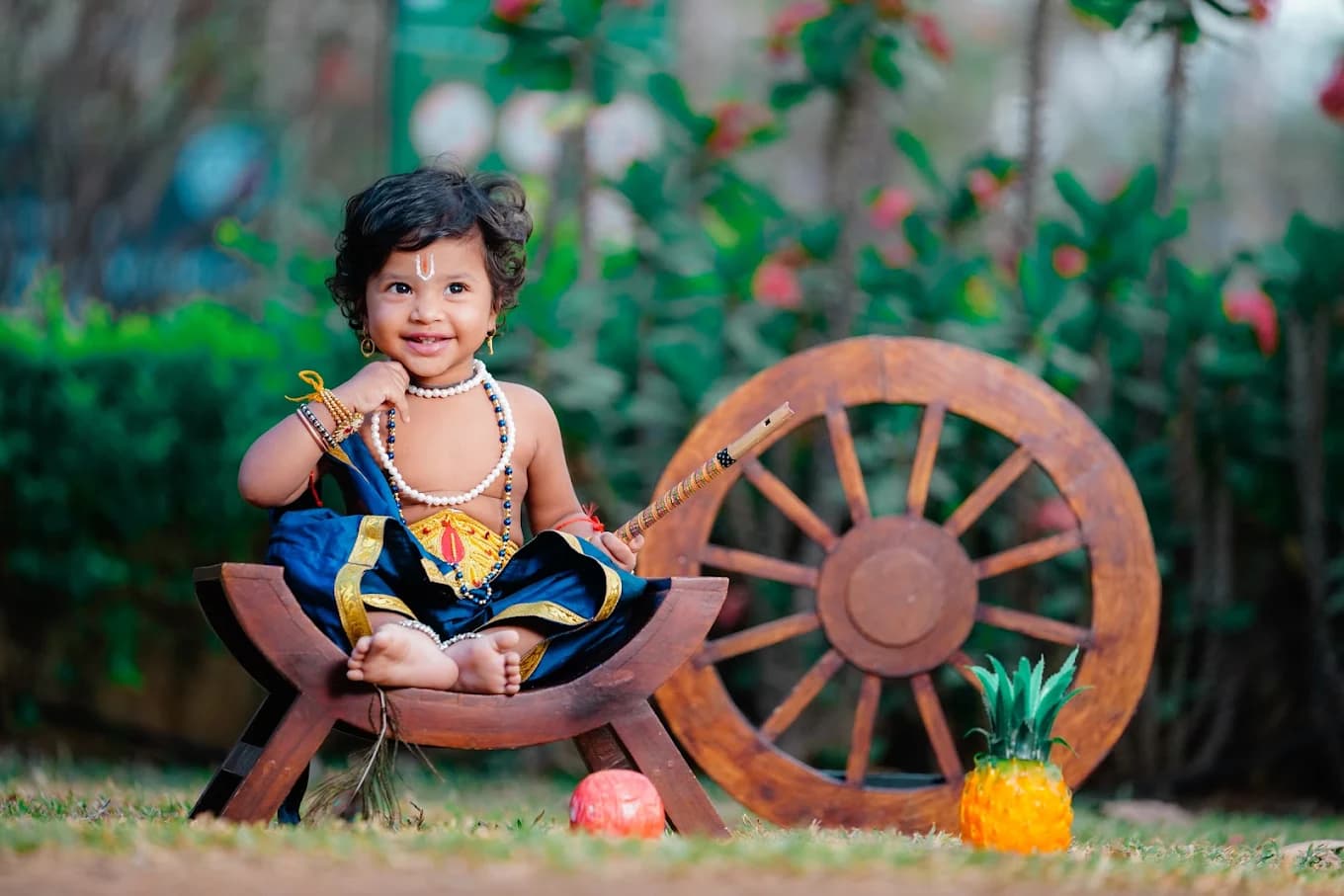 Bal Krishna traditional theme photoshoot